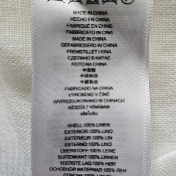 NWT - Linen Michael Kors White Blazer w Shirred Sleeves - Size 20W - Picture 7 of 12